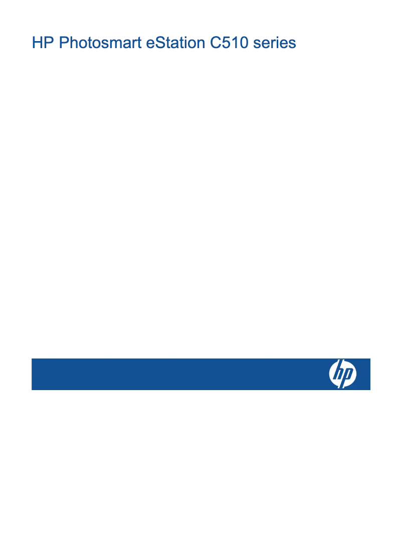 Image de la première page du manuel de l'appareil Photosmart eStation C510a