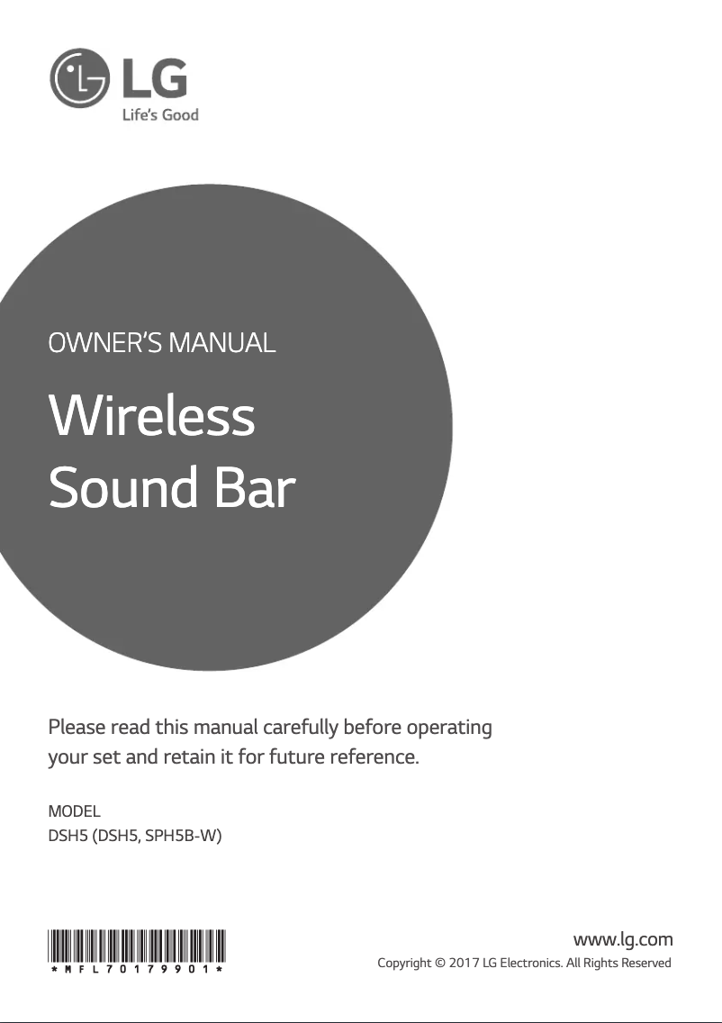 Page n°1 - Manuel utilisateur LG DSH5