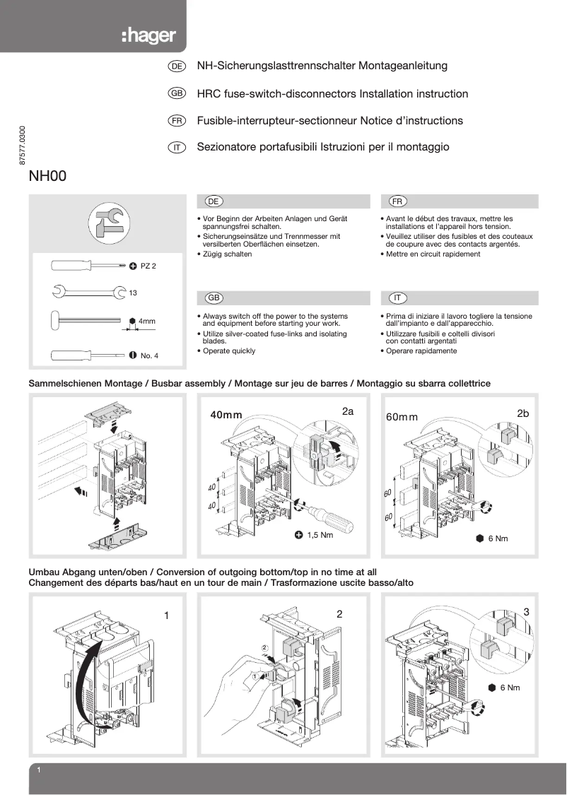 Image de la première page du manuel de l'appareil SR00T