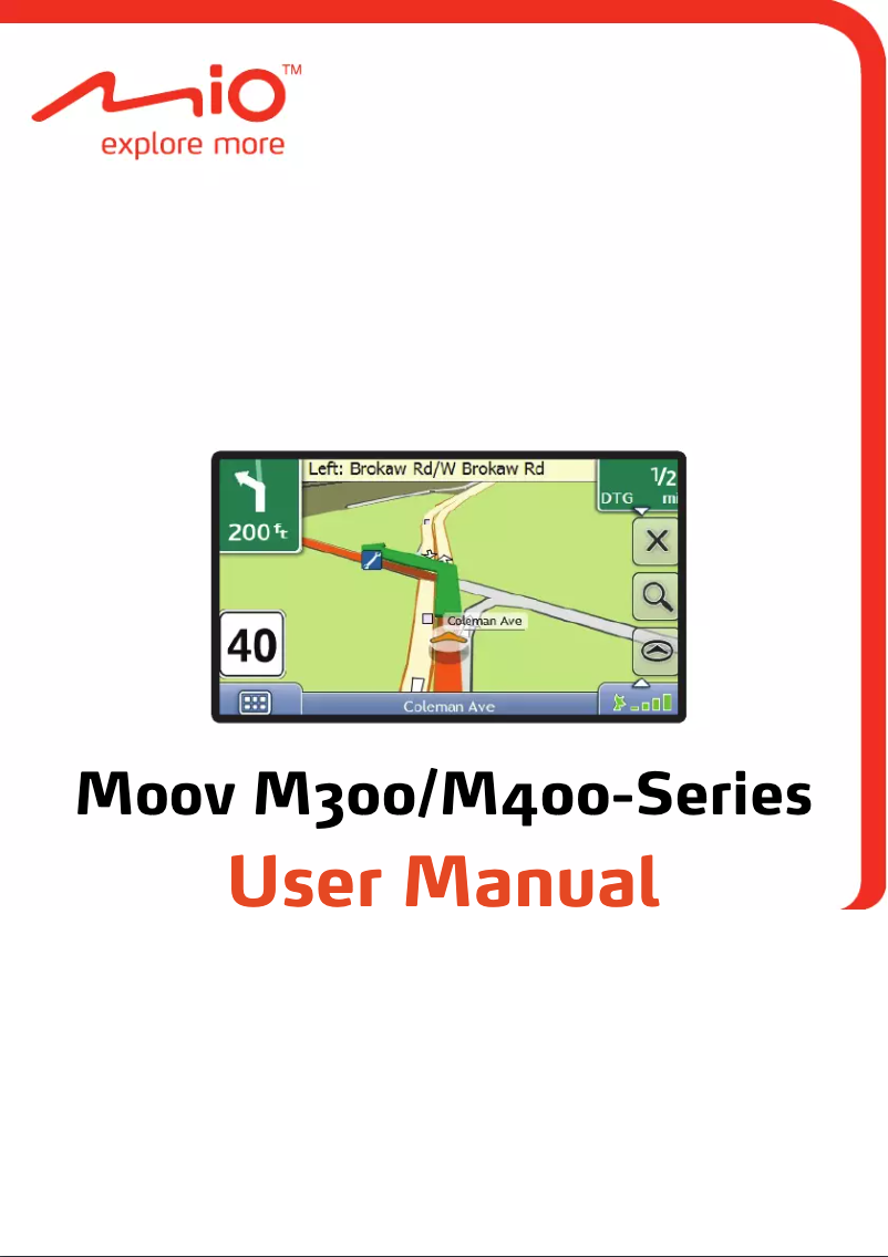 Page n°1 - Manuel utilisateur Mio Moov M401