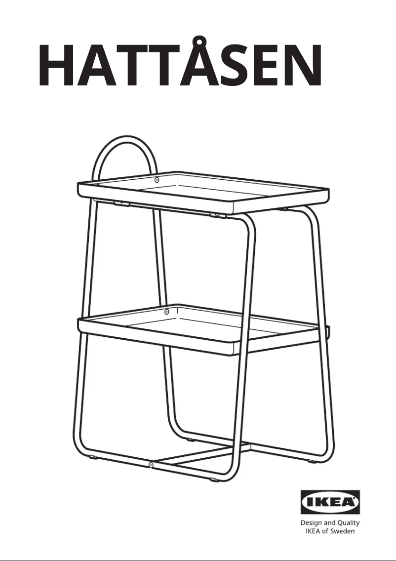 Page 1 de la notice Manuel utilisateur Ikea HATTÅSEN 805.692.34