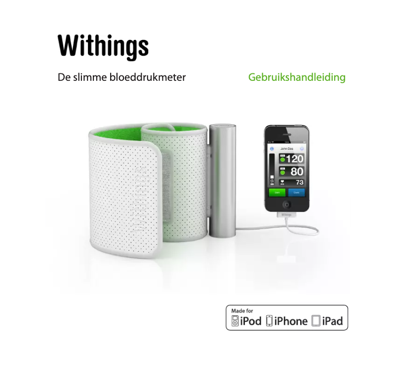 Page n°1 - Manuel utilisateur Withings iPhone sphygmomanometer