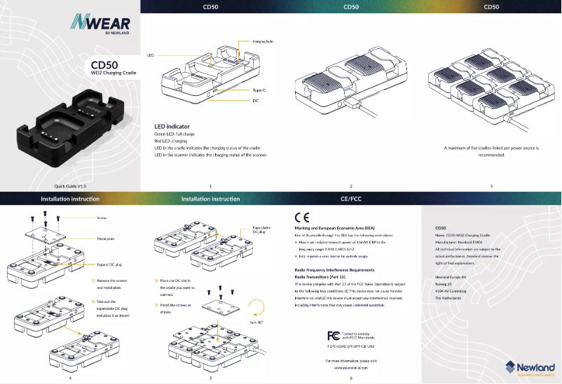 Page n°1 - Manuel utilisateur Newland CD50