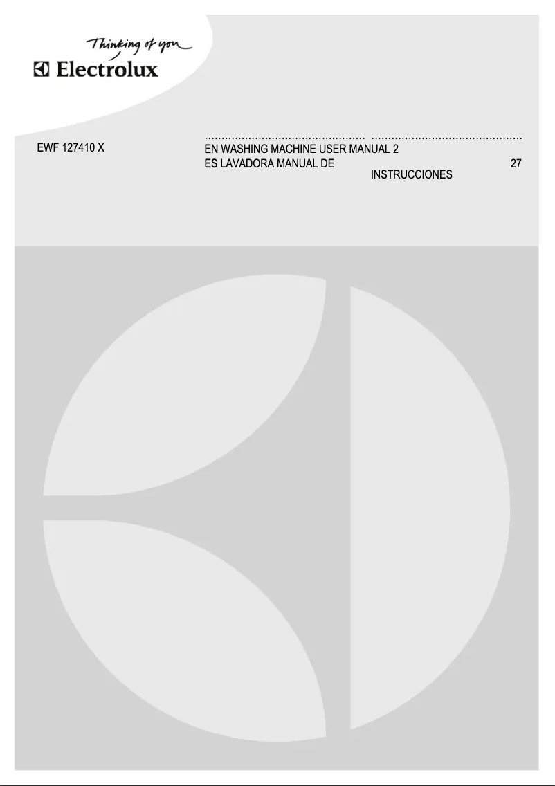 Image de la première page du manuel de l'appareil EWF127410X