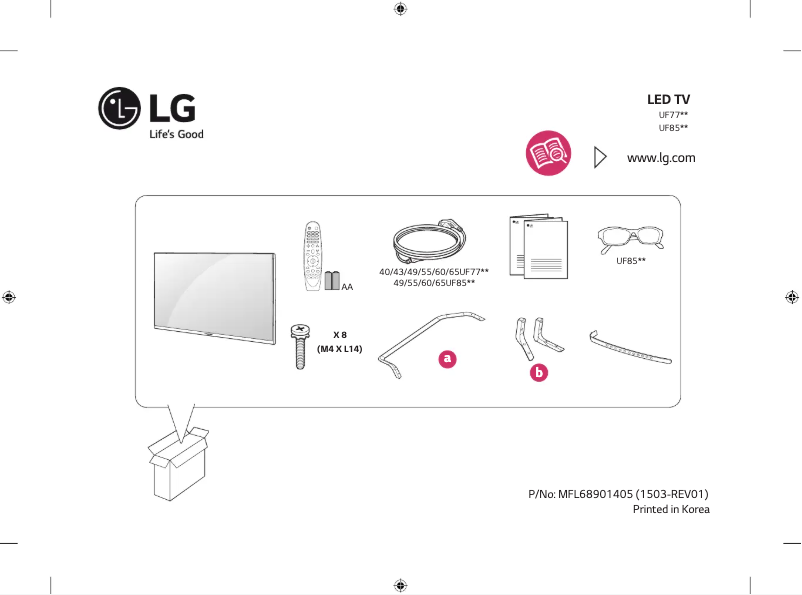 Página 1 del manual Manual de usuario LG 65UF850Y