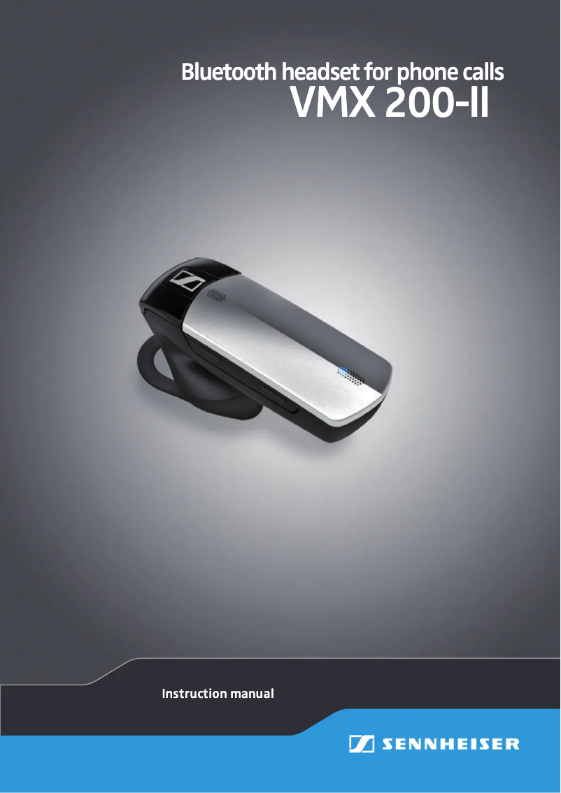 Page 1 de la notice Manuel utilisateur Sennheiser VMX 200 II
