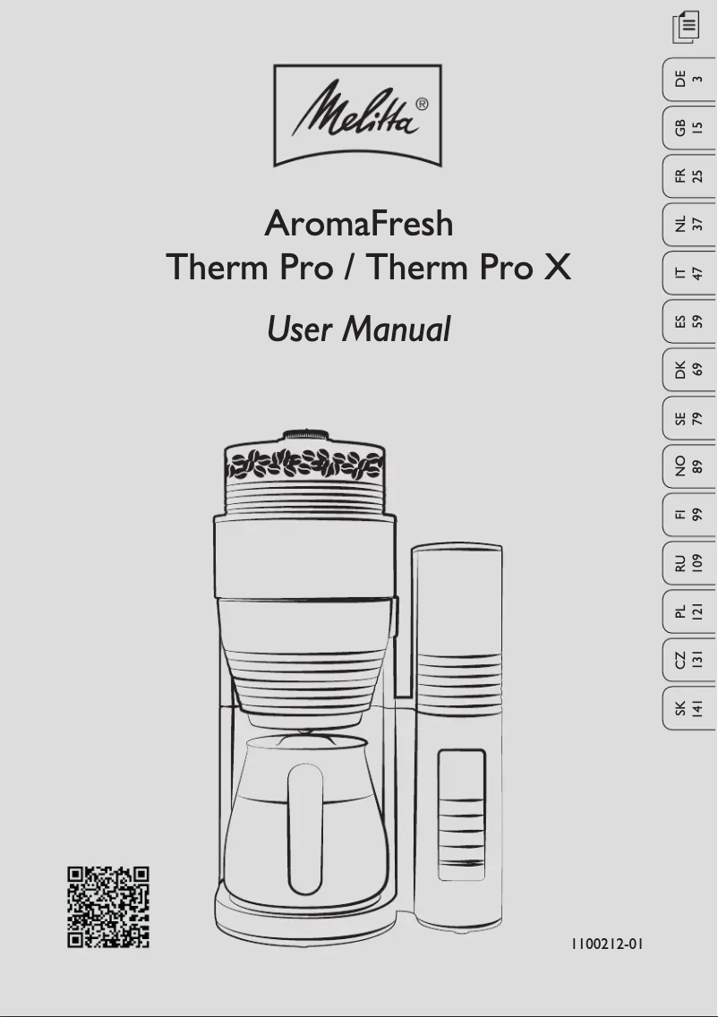 Image de la première page du manuel de l'appareil AromaFresh Therm Pro