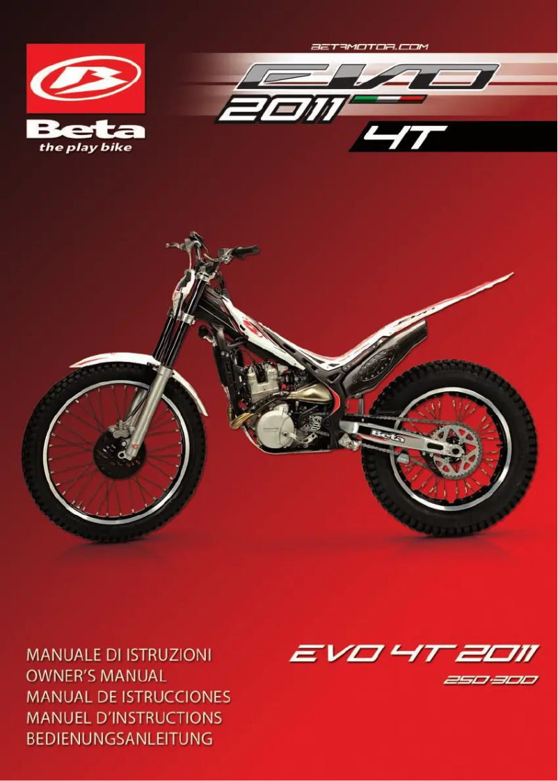 Page 1 de la notice Manuel utilisateur Beta EVO 4T (2011)