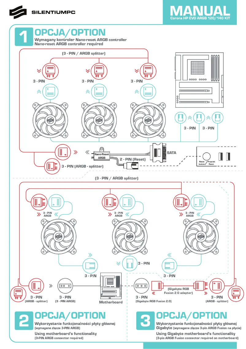 Page 1 de la notice Manuel utilisateur ENDORFY Corona HP EVO ARGB 120