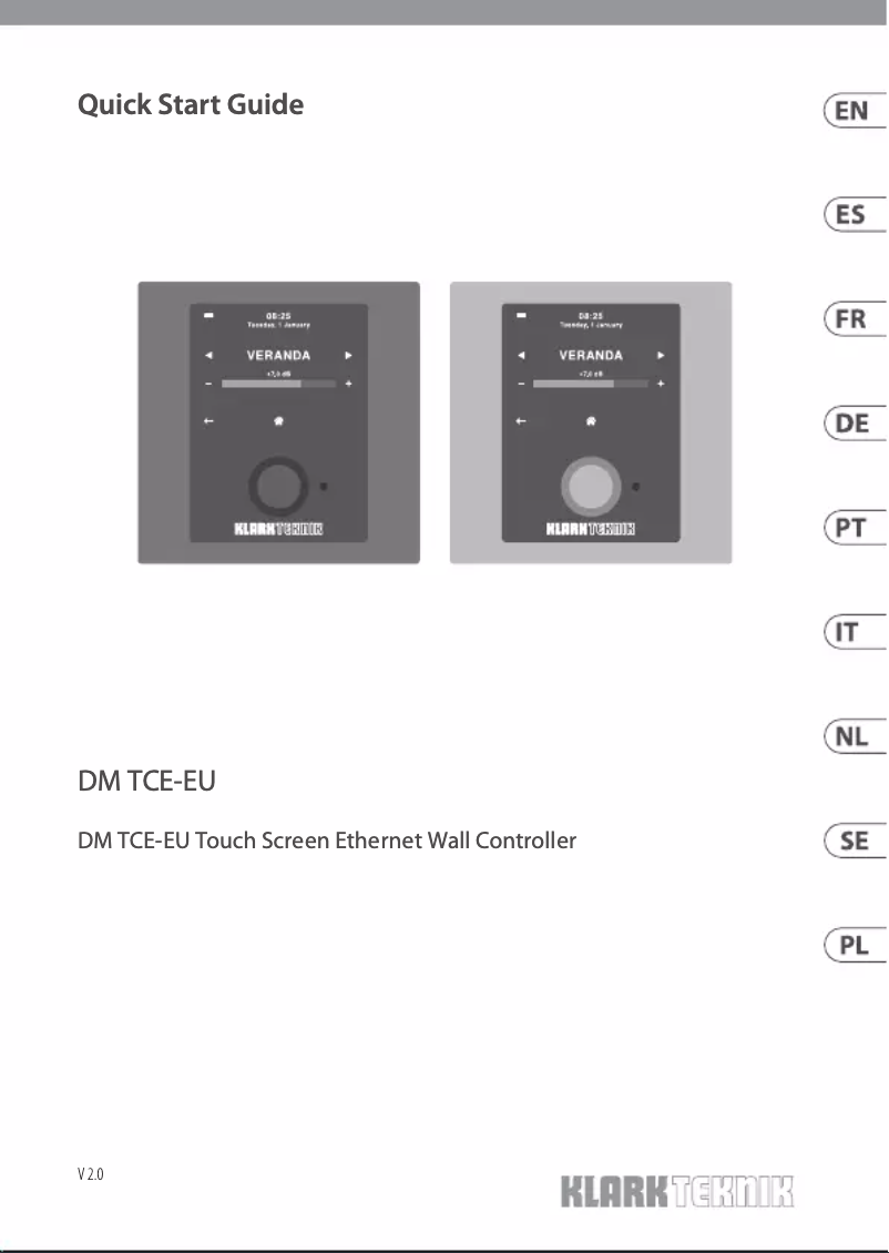 Image de la première page du manuel de l'appareil DM TCE-EU