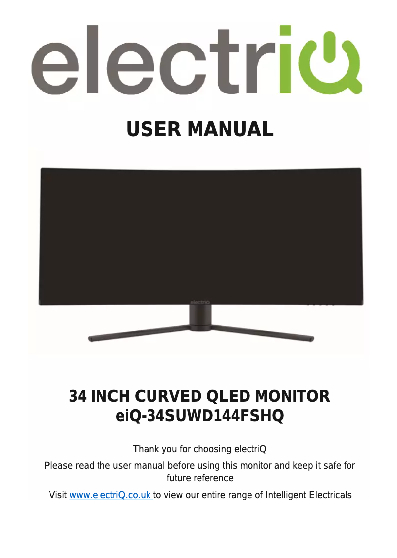 Page n°1 - Manuel utilisateur ElectriQ eiQ-32MCV4KVAFSHDR