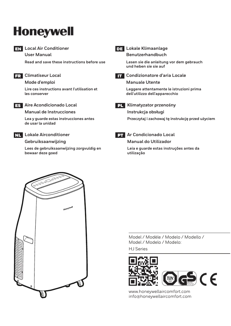 Page 1 de la notice Manuel utilisateur Honeywell HJ12CESVWK