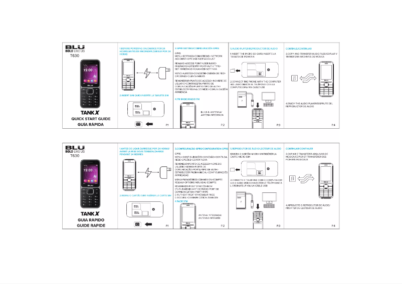 Page 1 de la notice Manuel utilisateur BLU Tank X