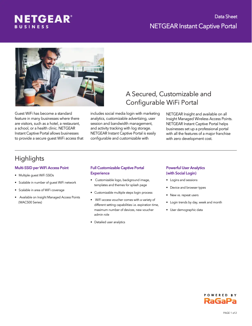 Page n°1 - Manuel utilisateur Netgear Insight Captive Portal