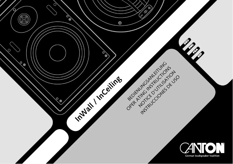 Page 1 de la notice Manuel utilisateur Canton InCeiling 855 T