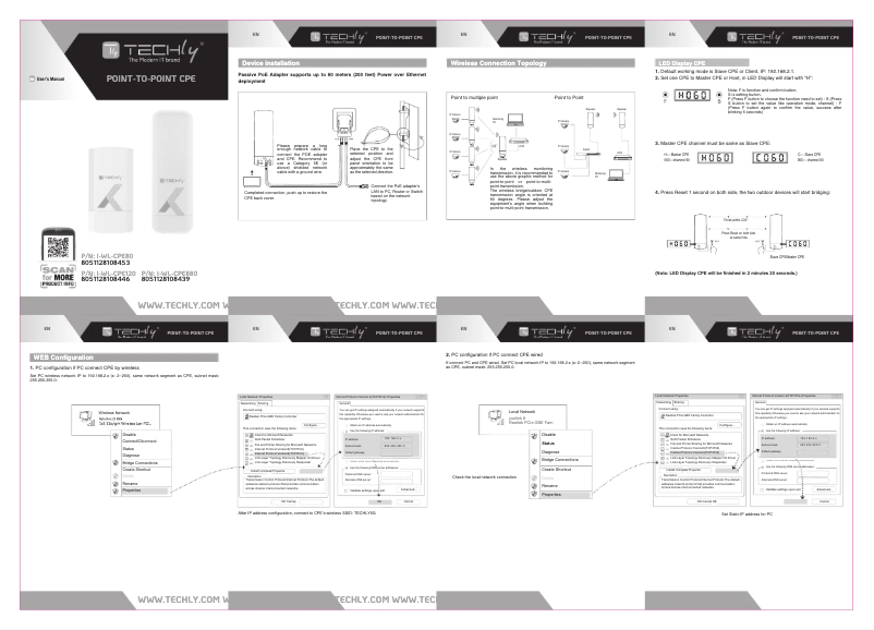 Page 1 de la notice Manuel utilisateur Techly I-WL-CPE880