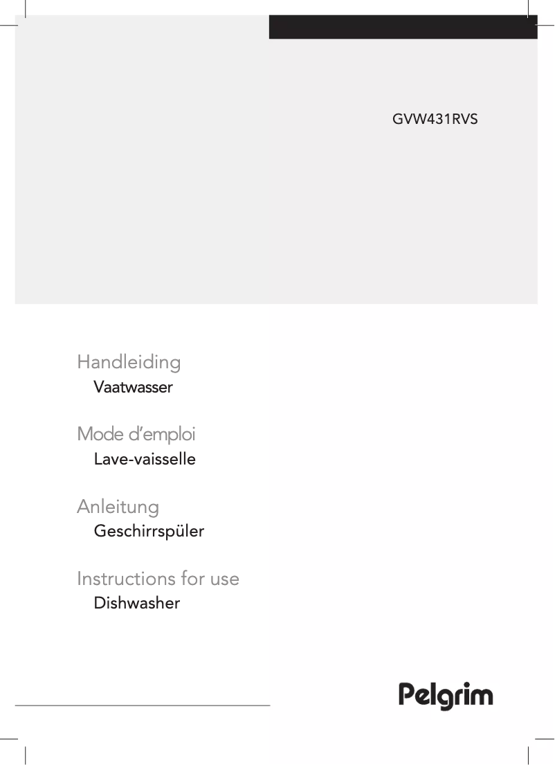 Image de la première page du manuel de l'appareil GVW431RVS