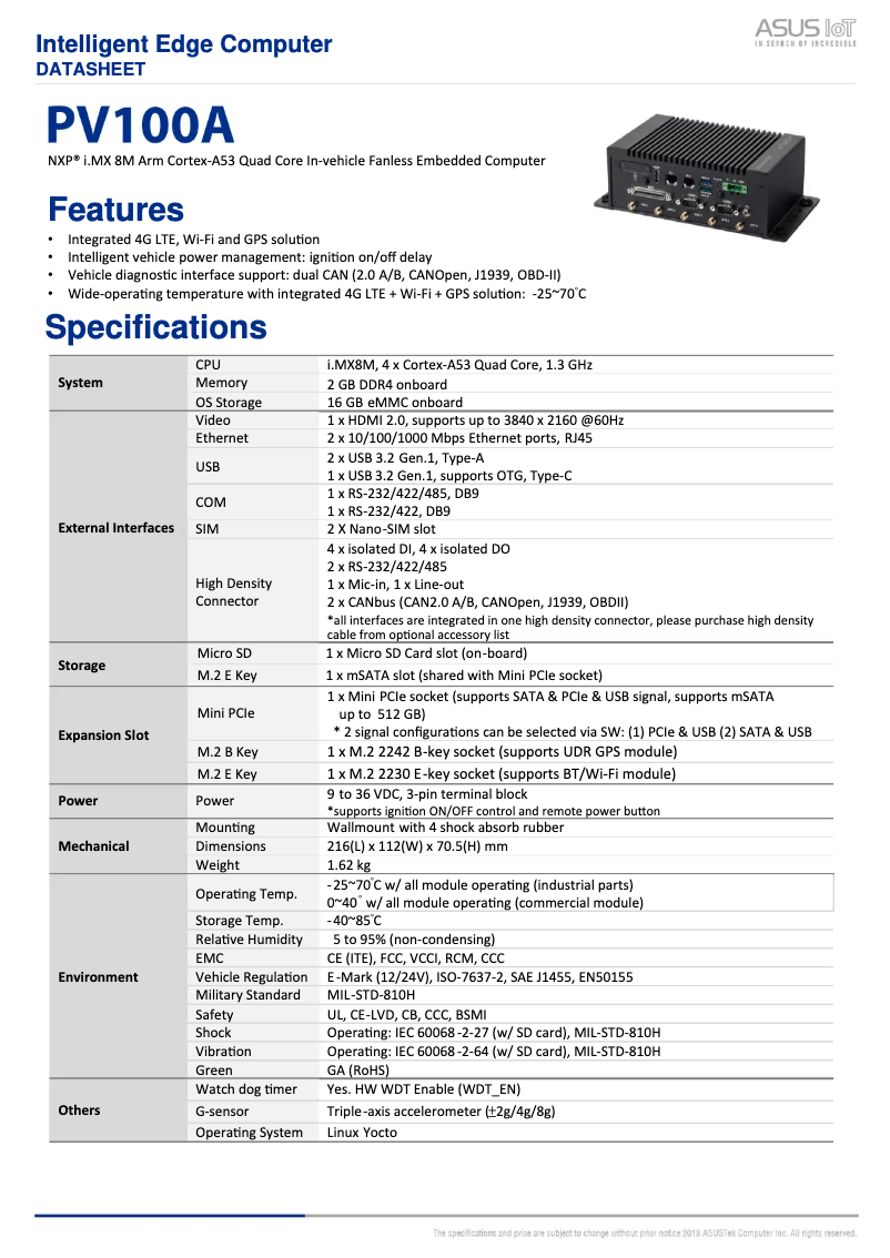 Image de la première page du manuel de l'appareil PV100A