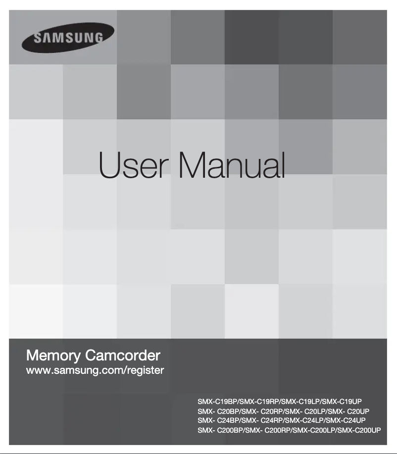 Page n°1 - Manuel utilisateur Samsung SMX-C19RP