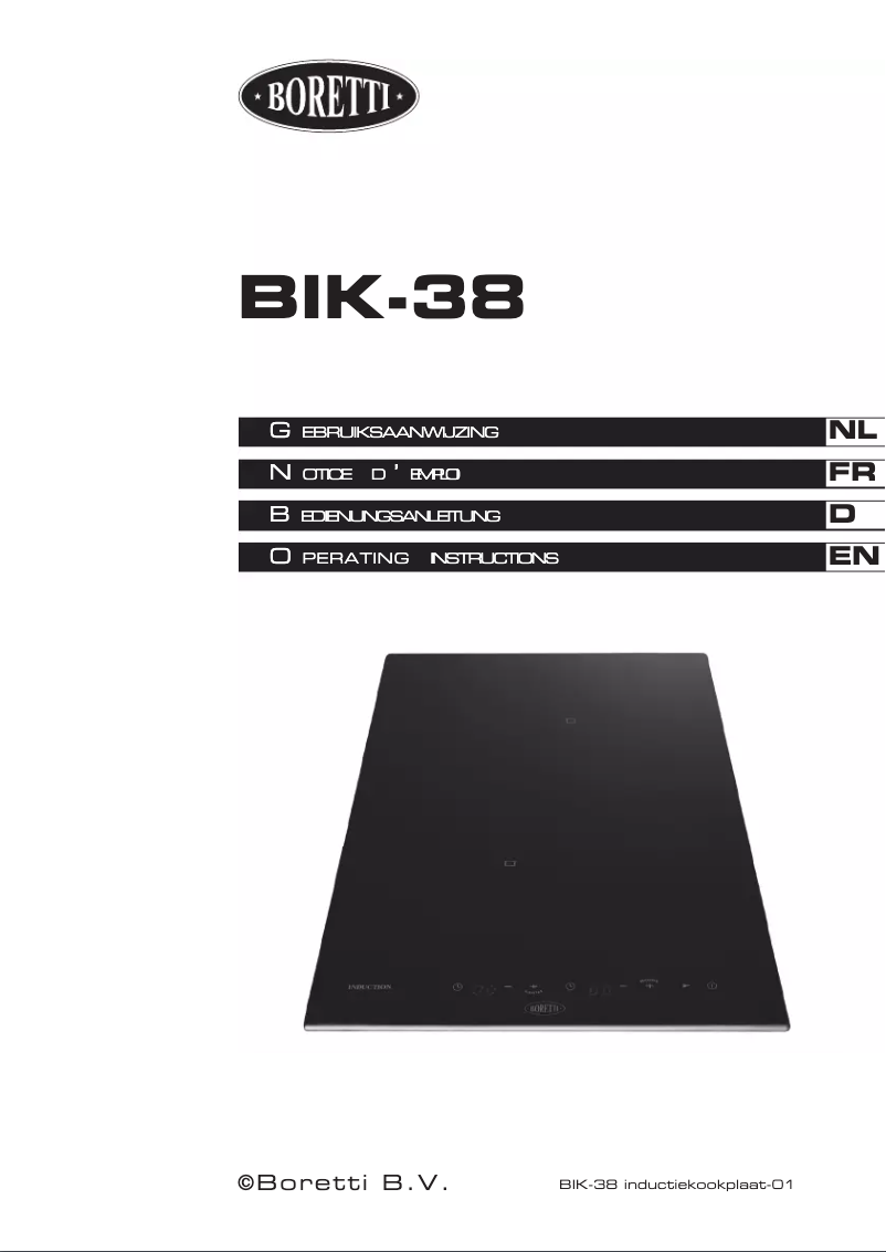 Image de la première page du manuel de l'appareil BIK38