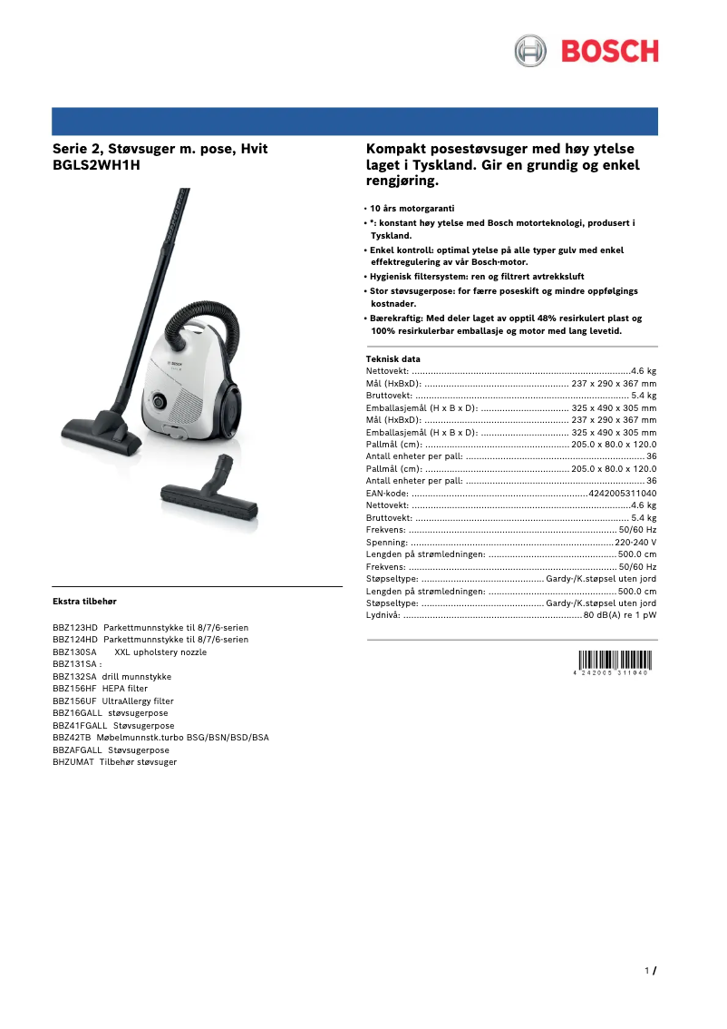 Imagen de la primera página del manual del dispositivo BGLS2WH1H