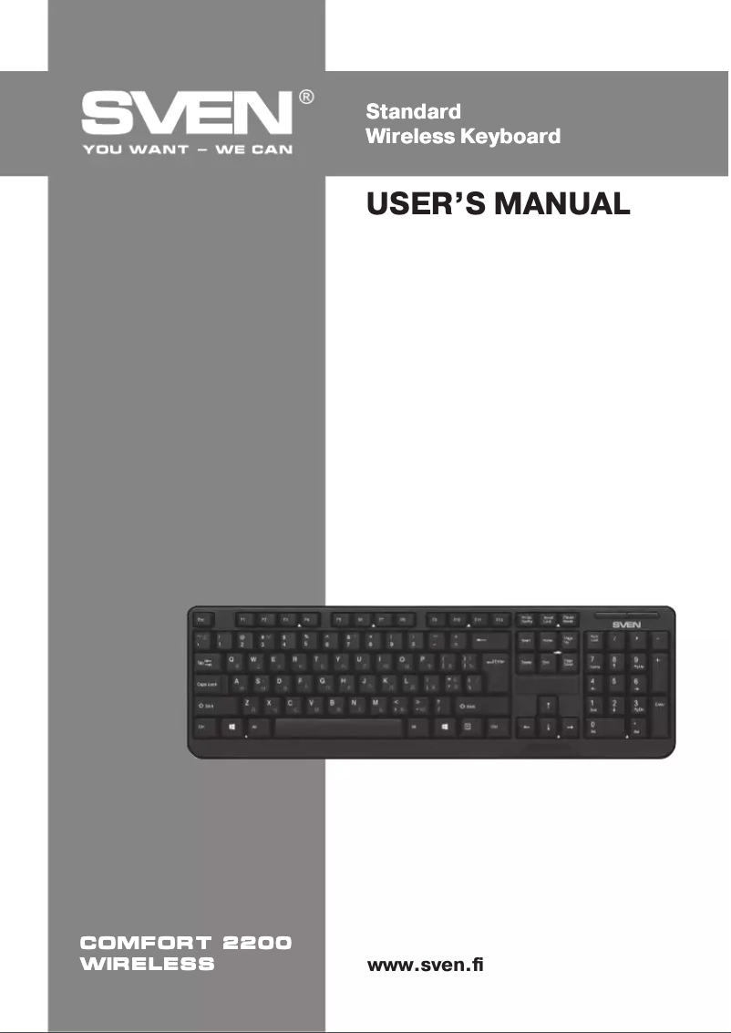 Page n°1 - Manuel utilisateur Sven Comfort 2200