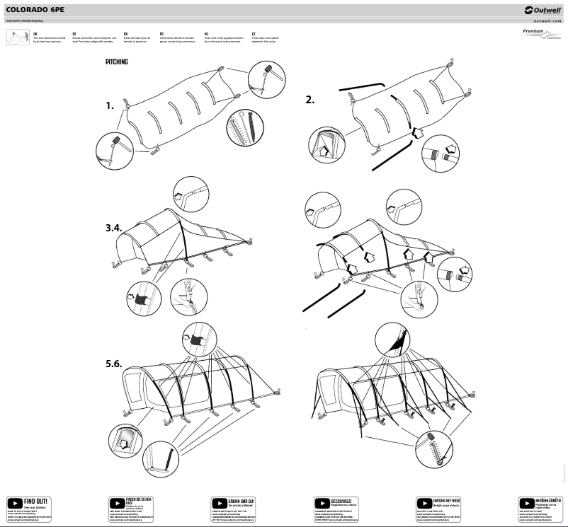 Page 1 de la notice Guide d'installation Outwell Colorado 6PE