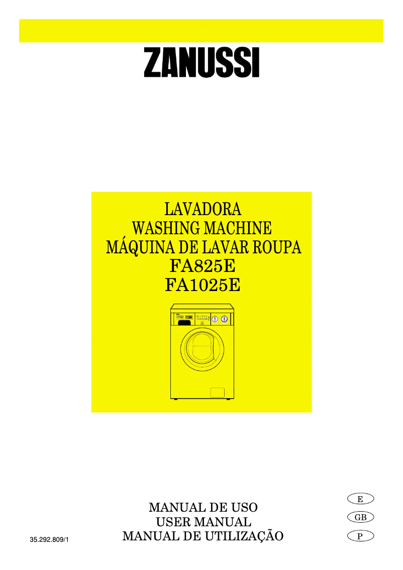 Página 1 del manual Manual de usuario Zanussi FA1025E