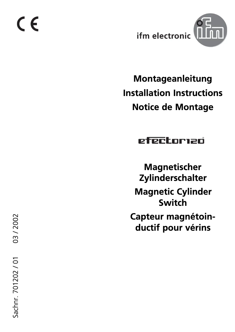 Page 1 de la notice Manuel utilisateur IFM MK5049