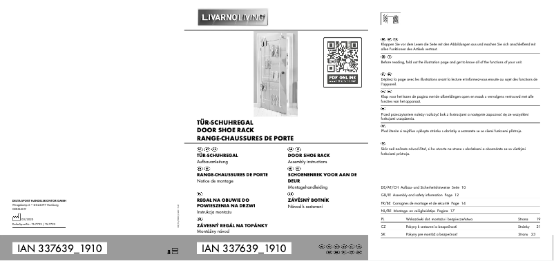 Page 1 de la notice Manuel utilisateur Livarno Lux IAN 337639
