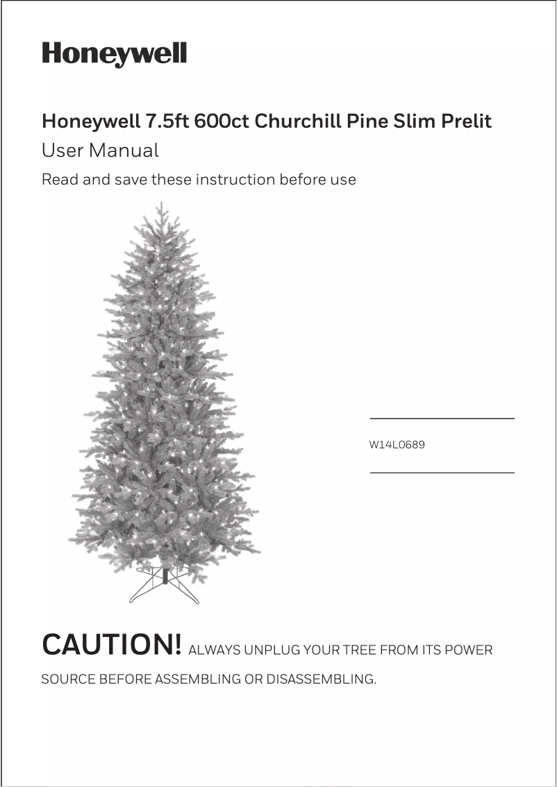 Page 1 de la notice Manuel utilisateur Honeywell W14L0689