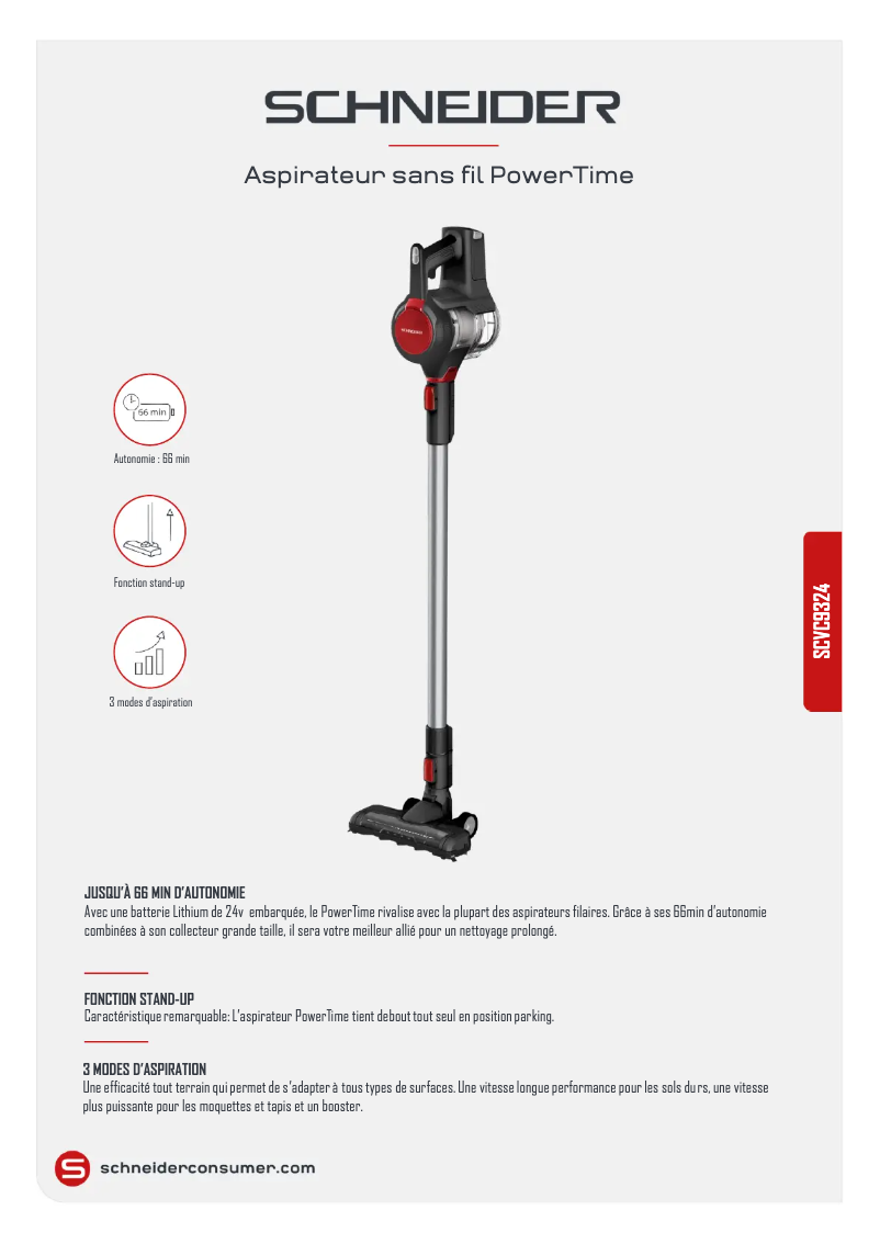Page 1 de la notice Manuel utilisateur Schneider SCVC9324