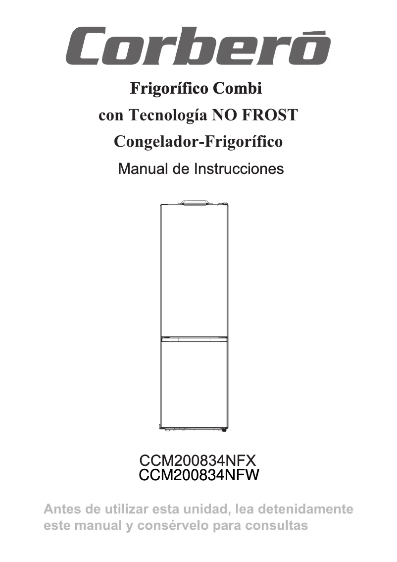 Page 1 de la notice Manuel utilisateur Corbero CCM200834NFX