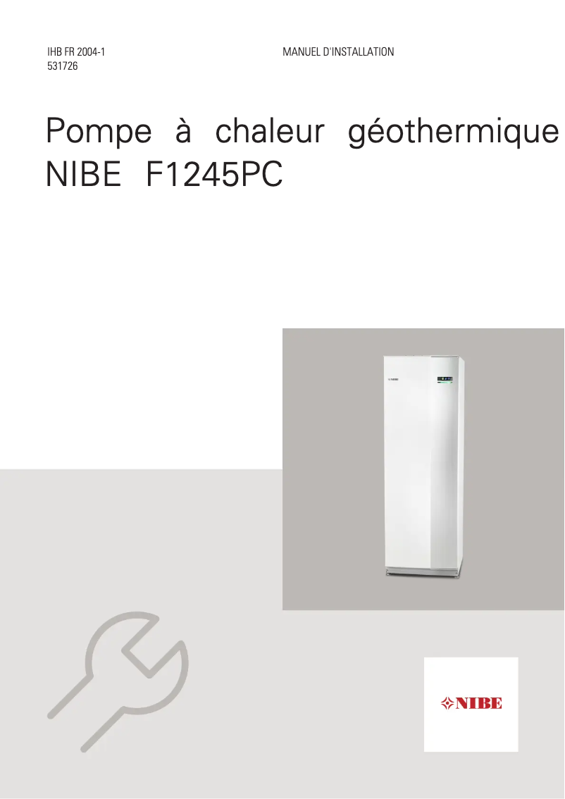 Image de la première page du manuel de l'appareil F1245 PC