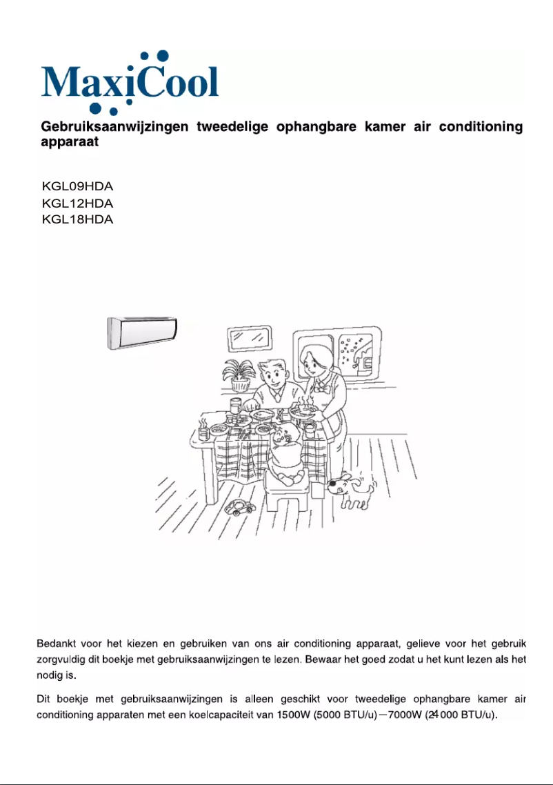 Image de la première page du manuel de l'appareil KGL012HDA