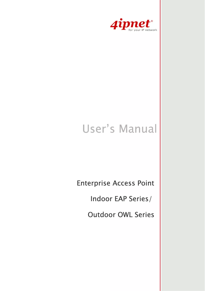 Page n°1 - Manuel utilisateur 4ipnet OWL630