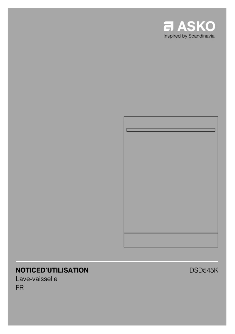 Page n°1 - Manuel utilisateur Asko DSD545K