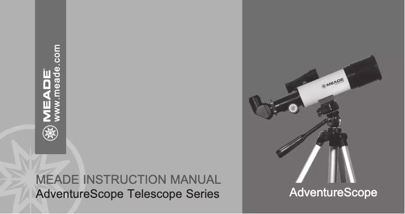 Page n°1 - Manuel utilisateur Meade Adventure Scope