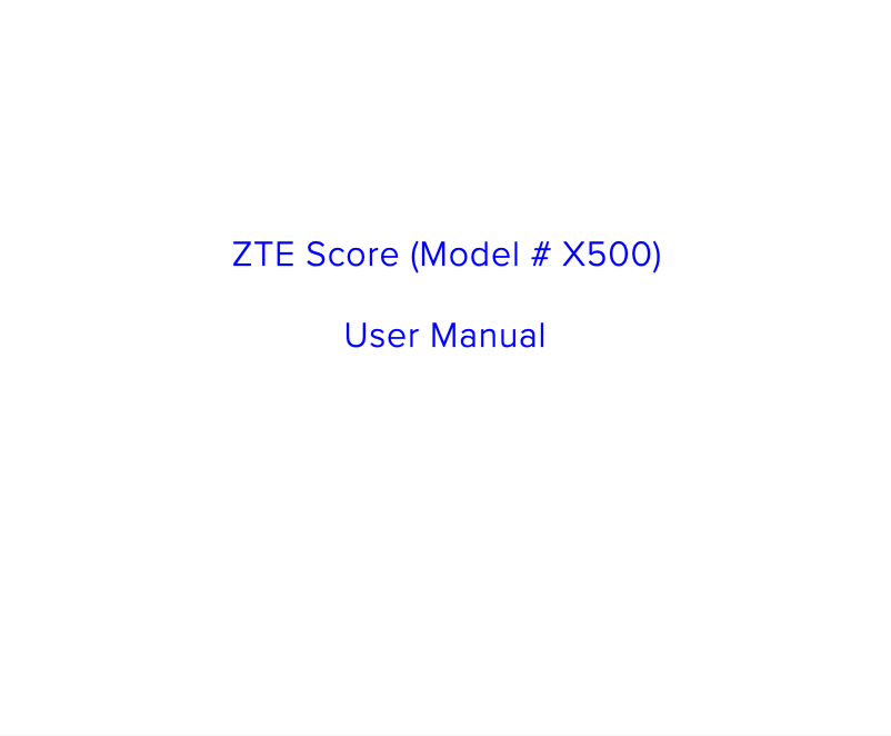 Page 1 de la notice Manuel utilisateur ZTE Score Cricket