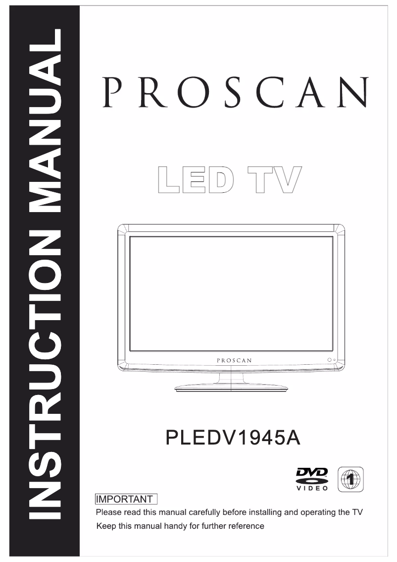 Page 1 de la notice Manuel utilisateur Curtis Proscan PLEDV1945A