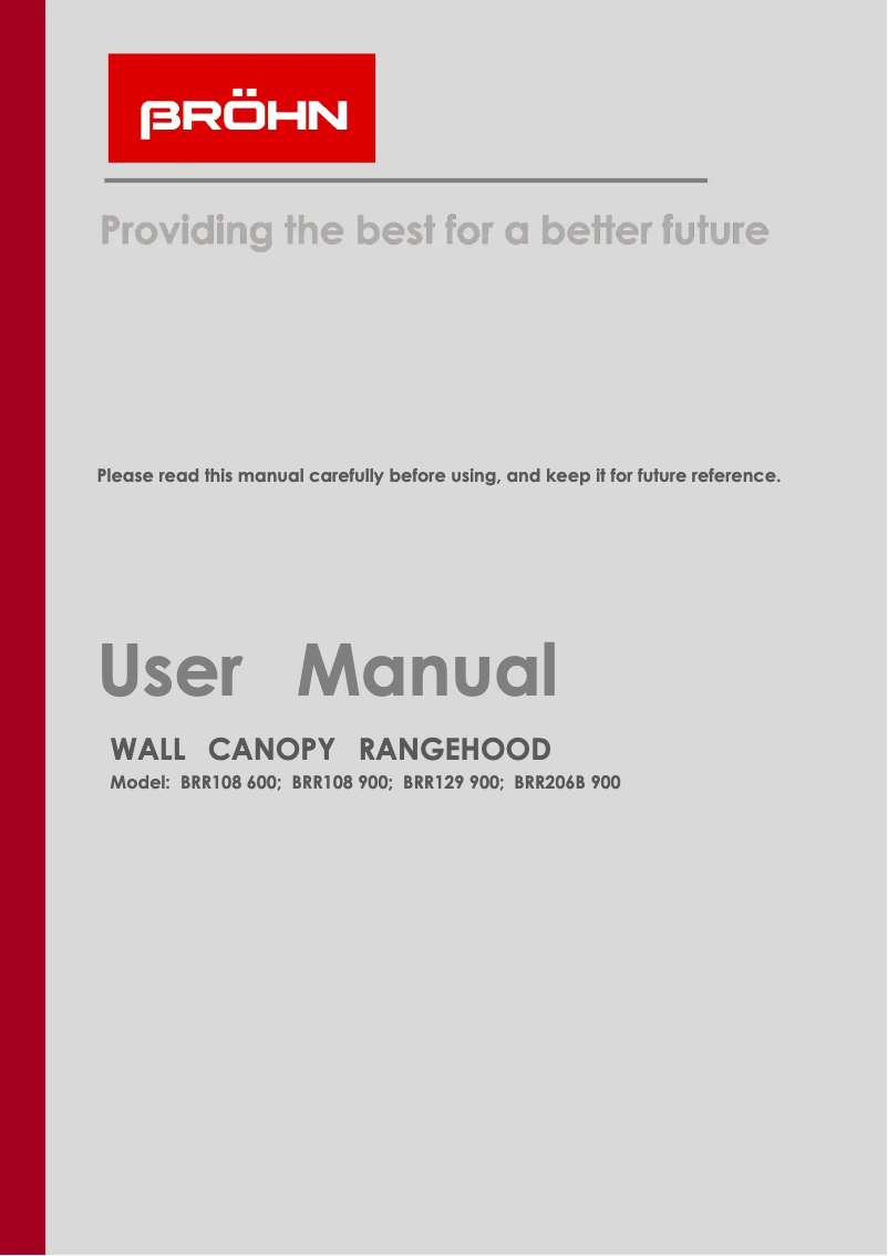 Page 1 de la notice Manuel utilisateur Bröhn BRR206B900