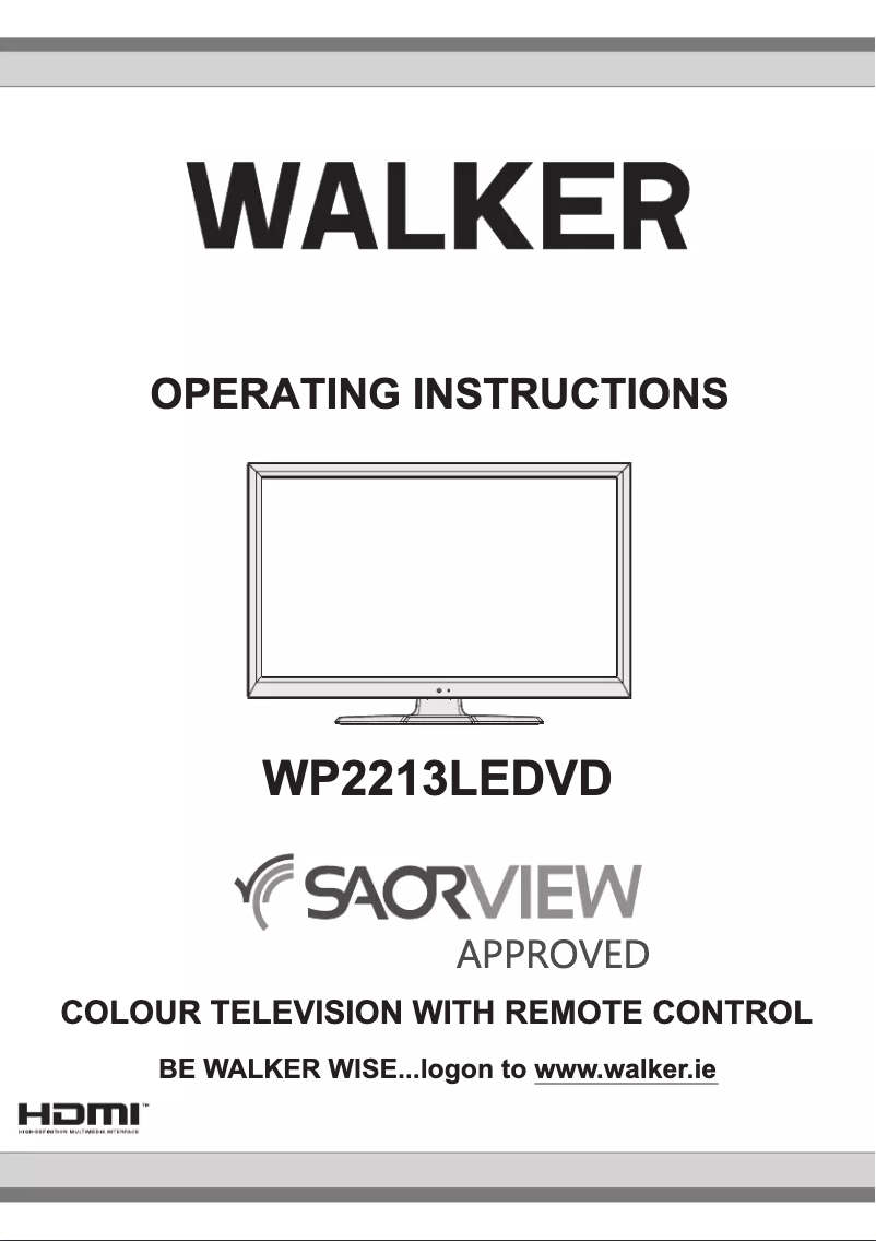 Página 1 del manual Manual de usuario Walker WP2213LEDVD