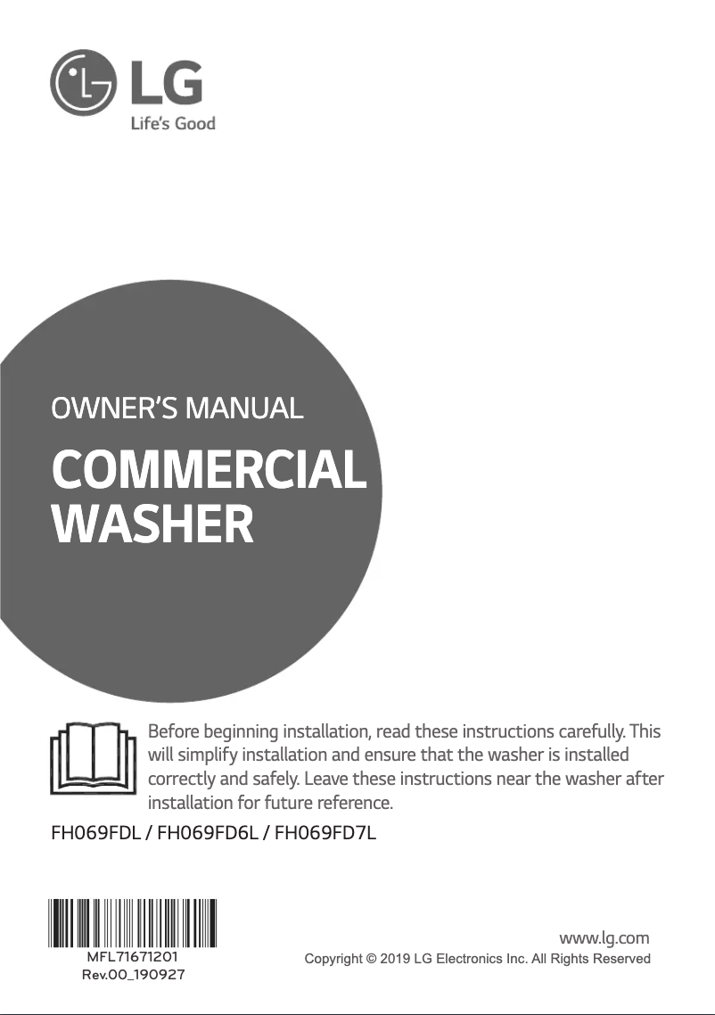 Page 1 de la notice Manuel utilisateur LG FH069FD6L
