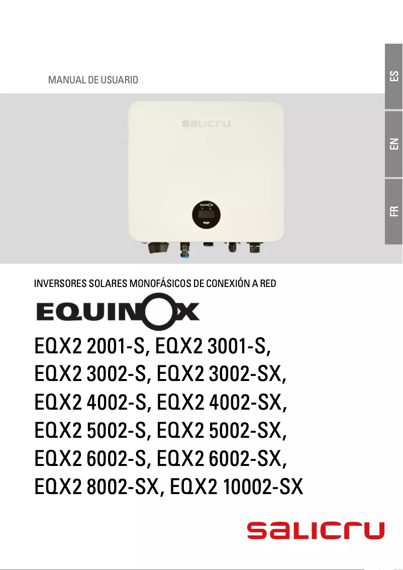 Page n°1 - Manuel utilisateur Salicru EQX2 8002-SX