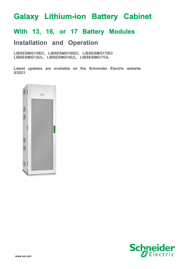 Page 1 de la notice Manuel utilisateur APC LIBSESMG17UL