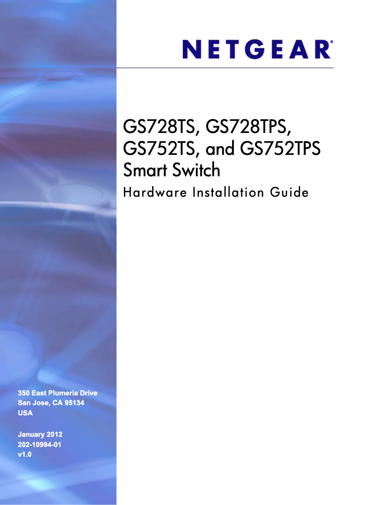 Image de la première page du manuel de l'appareil GS728TS(B)