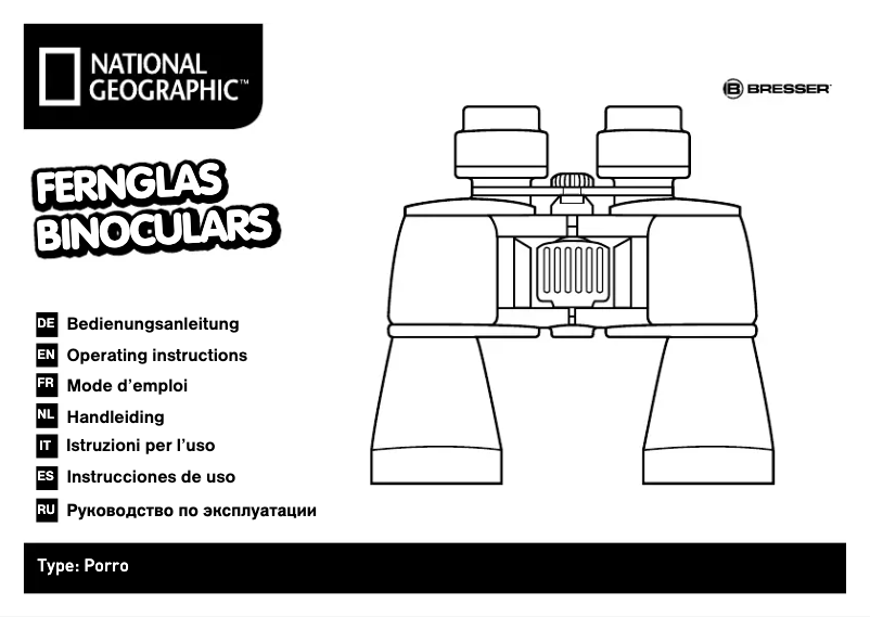 Image de la première page du manuel de l'appareil National Geographic 8X40