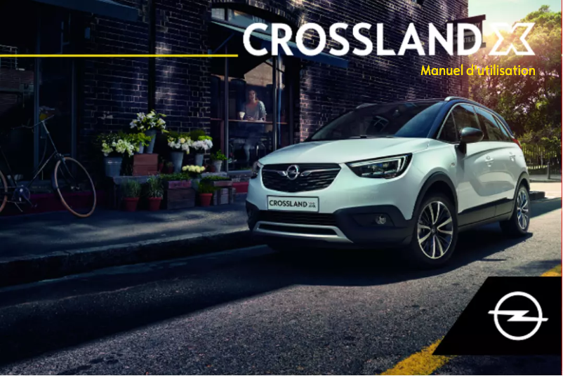 Image de la première page du manuel de l'appareil Crossland X (2018)