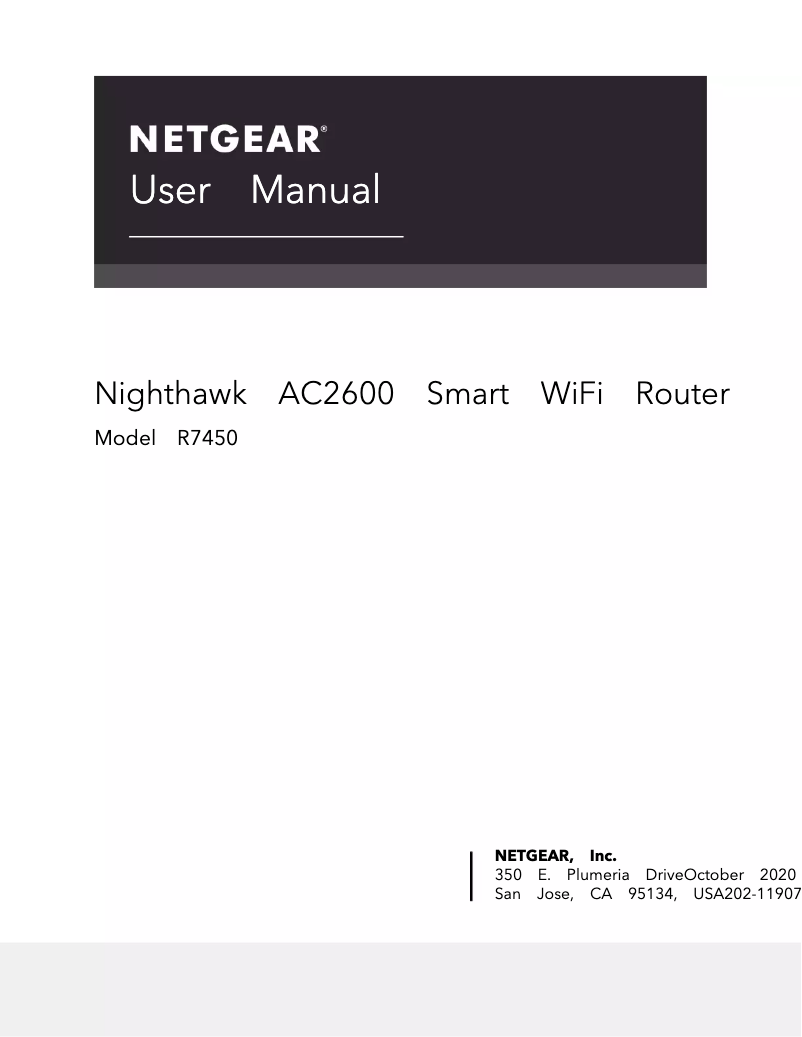 Page 1 de la notice Manuel utilisateur Netgear Nighthawk R7450