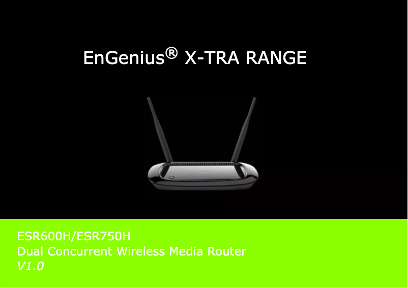 Page 1 de la notice Manuel utilisateur EnGenius ESR600H